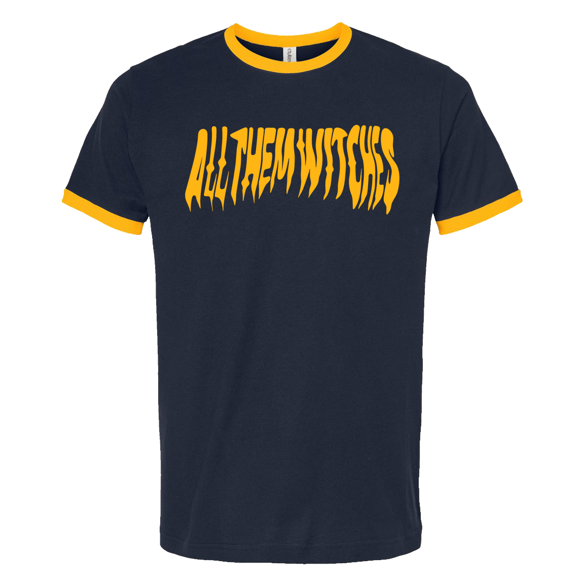 Navy Drip Ringer Tee