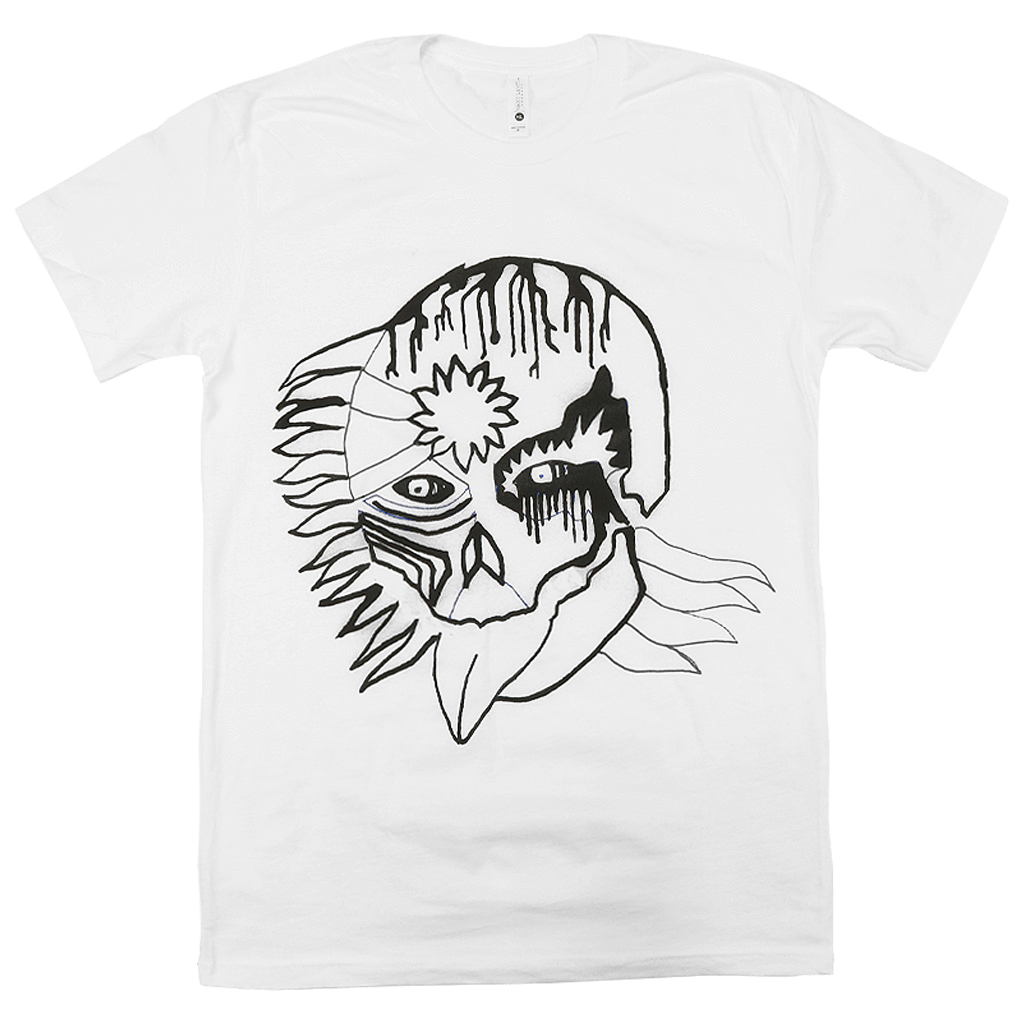 Acid Face Stencil White T-Shirt